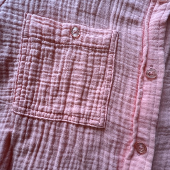 Calvin Klein Jeans Peach Button Down Shirt - Picture 2 of 4